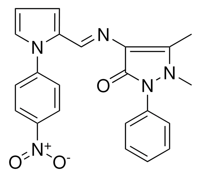 1,5-DIMETHYL-4-({(E)-[1-(4-NITROPHENYL)-1H-PYRROL-2-YL]METHYLIDENE}AMINO)-2-PHENYL-1,2-DIHYDRO-3H-PYRAZOL-3-ONE AldrichCPR