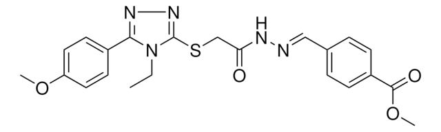 METHYL 4-{(E)-[({[4-ETHYL-5-(4-METHOXYPHENYL)-4H-1,2,4-TRIAZOL-3-YL]SULFANYL}ACETYL)HYDRAZONO]METHYL}BENZOATE AldrichCPR