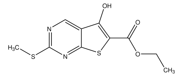 Ethyl 5-hydroxy-2-(methylsulfanyl)thieno[2,3-d]pyrimidine-6-carboxylate AldrichCPR