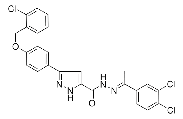 3-{4-[(2-CHLOROBENZYL)OXY]PHENYL}-N'-[(E)-1-(3,4-DICHLOROPHENYL)ETHYLIDENE]-1H-PYRAZOLE-5-CARBOHYDRAZIDE AldrichCPR