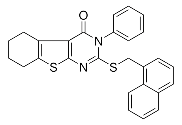 2-[(1-NAPHTHYLMETHYL)SULFANYL]-3-PHENYL-5,6,7,8-TETRAHYDRO[1]BENZOTHIENO[2,3-D]PYRIMIDIN-4(3H)-ONE AldrichCPR