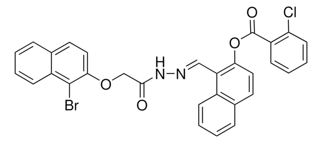 1-(2-(((1-BR-2-NAPHTHYL)OXY)ACETYL)CARBOHYDRAZONOYL)-2-NAPHTHYL 2-CHLOROBENZOATE AldrichCPR