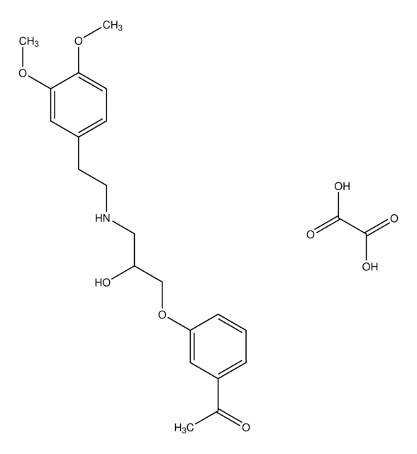 1-[3-(3-{[2-(3,4-dimethoxyphenyl)ethyl]amino}-2-hydroxypropoxy)phenyl]ethanone oxalate AldrichCPR