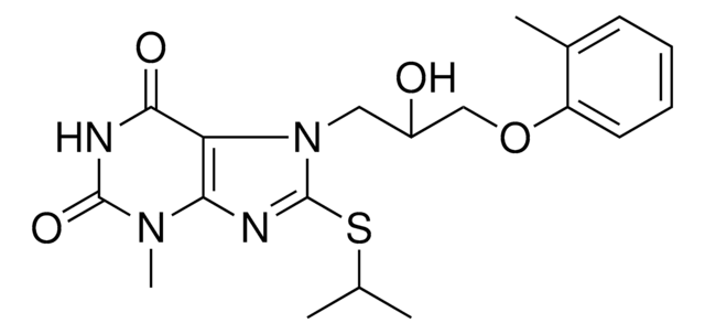 7-[2-HYDROXY-3-(2-METHYLPHENOXY)PROPYL]-8-(ISOPROPYLSULFANYL)-3-METHYL-3,7-DIHYDRO-1H-PURINE-2,6-DIONE AldrichCPR