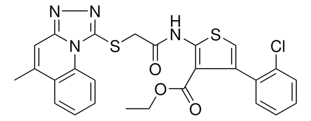 ETHYL 4-(2-CHLOROPHENYL)-2-({[(5-METHYL[1,2,4]TRIAZOLO[4,3-A]QUINOLIN-1-YL)SULFANYL]ACETYL}AMINO)-3-THIOPHENECARBOXYLATE AldrichCPR