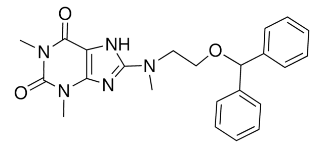 8-[[2-(benzhydryloxy)ethyl](methyl)amino]-1,3-dimethyl-3,7-dihydro-1H-purine-2,6-dione AldrichCPR