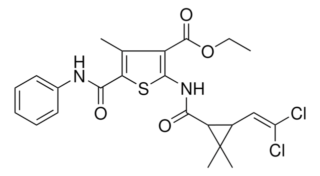 ETHYL 5-(ANILINOCARBONYL)-2-({[3-(2,2-DICHLOROVINYL)-2,2-DIMETHYLCYCLOPROPYL]CARBONYL}AMINO)-4-METHYL-3-THIOPHENECARBOXYLATE AldrichCPR