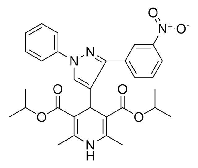 DIISOPROPYL 2,6-DIMETHYL-4-[3-(3-NITROPHENYL)-1-PHENYL-1H-PYRAZOL-4-YL]-1,4-DIHYDRO-3,5-PYRIDINEDICARBOXYLATE AldrichCPR