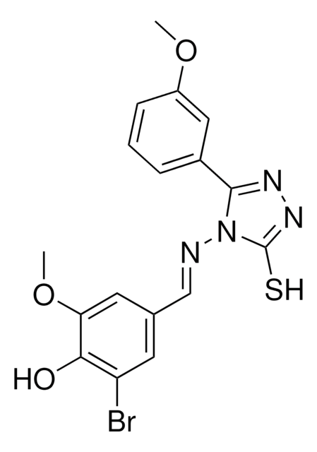 2-BROMO-6-METHOXY-4-((E)-{[3-(3-METHOXYPHENYL)-5-SULFANYL-4H-1,2,4-TRIAZOL-4-YL]IMINO}METHYL)PHENOL AldrichCPR