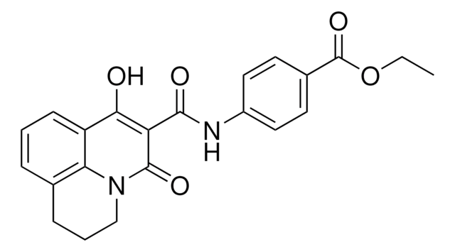 ETHYL 4-{[(7-HYDROXY-5-OXO-2,3-DIHYDRO-1H,5H-PYRIDO[3,2,1-IJ]QUINOLIN-6-YL)CARBONYL]AMINO}BENZOATE AldrichCPR