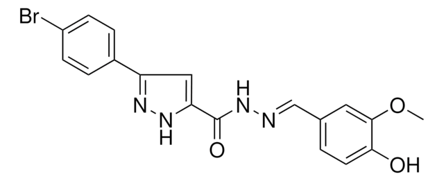 3-(4-BROMOPHENYL)-N'-(4-HO-3-METHOXYBENZYLIDENE)-1H-PYRAZOLE-5-CARBOHYDRAZIDE AldrichCPR