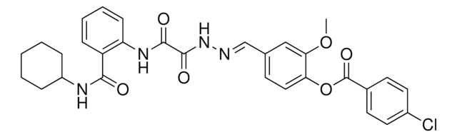 4-((E)-{[{2-[(CYCLOHEXYLAMINO)CARBONYL]ANILINO}(OXO)ACETYL]HYDRAZONO}METHYL)-2-METHOXYPHENYL 4-CHLOROBENZOATE AldrichCPR