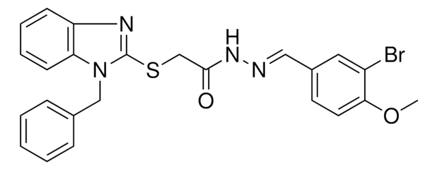 2-[(1-BENZYL-1H-BENZIMIDAZOL-2-YL)SULFANYL]-N'-[(E)-(3-BROMO-4-METHOXYPHENYL)METHYLIDENE]ACETOHYDRAZIDE AldrichCPR