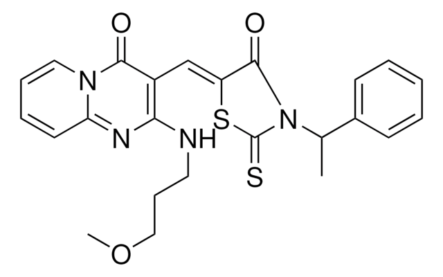 2-[(3-METHOXYPROPYL)AMINO]-3-{(Z)-[4-OXO-3-(1-PHENYLETHYL)-2-THIOXO-1,3-THIAZOLIDIN-5-YLIDENE]METHYL}-4H-PYRIDO[1,2-A]PYRIMIDIN-4-ONE AldrichCPR