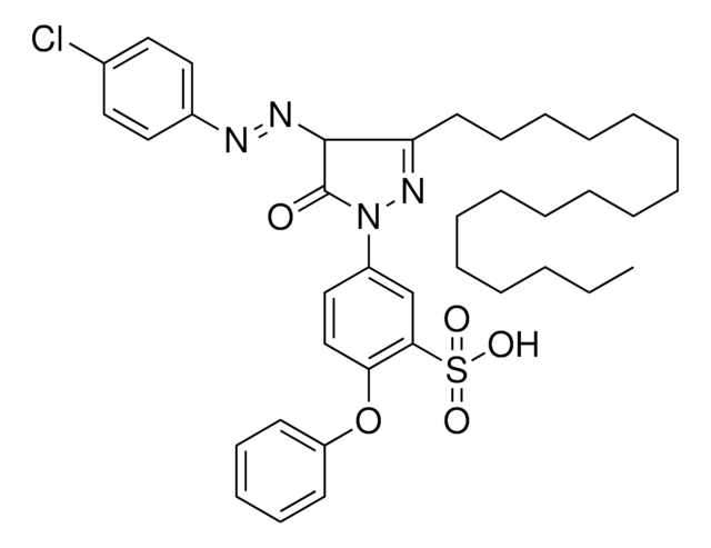 5-{4-[(E)-(4-CHLOROPHENYL)DIAZENYL]-3-HEPTADECYL-5-OXO-4,5-DIHYDRO-1H-PYRAZOL-1-YL}-2-PHENOXYBENZENESULFONIC ACID AldrichCPR