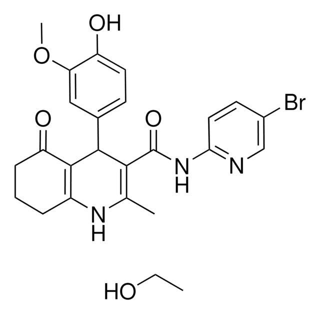 N-(5-BROMO-2-PYRIDINYL)-4-(4-HYDROXY-3-METHOXYPHENYL)-2-METHYL-5-OXO-1,4,5,6,7,8-HEXAHYDRO-3-QUINOLINECARBOXAMIDE COMPOUND WITH ETHANOL AldrichCPR