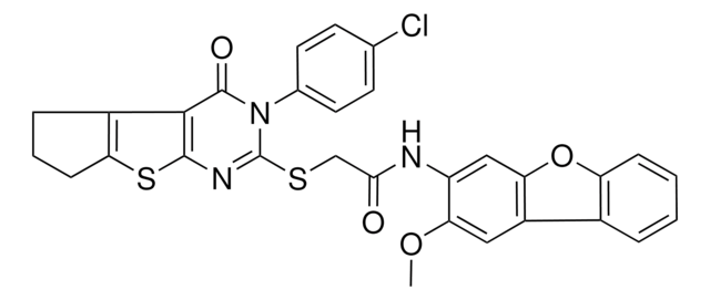 2-{[3-(4-CHLOROPHENYL)-4-OXO-3,5,6,7-TETRAHYDRO-4H-CYCLOPENTA[4,5]THIENO[2,3-D]PYRIMIDIN-2-YL]SULFANYL}-N-(2-METHOXYDIBENZO[B,D]FURAN-3-YL)ACETAMIDE AldrichCPR