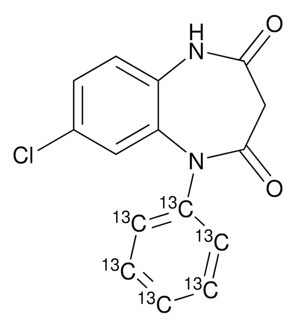 N-去甲基氯巴占-13C6 溶液 100&#160;&#956;g/mL in acetonitrile, certified reference material, Cerilliant&#174;