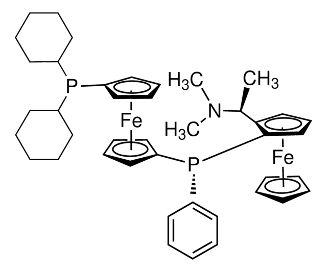 1-Dicyclohexylphosphino-1&#8242;-{(R)-{(RP)-2-[(S)-1-(dimethylamino)ethyl]ferrocenyl}phenylphosphino}ferrocene 97%