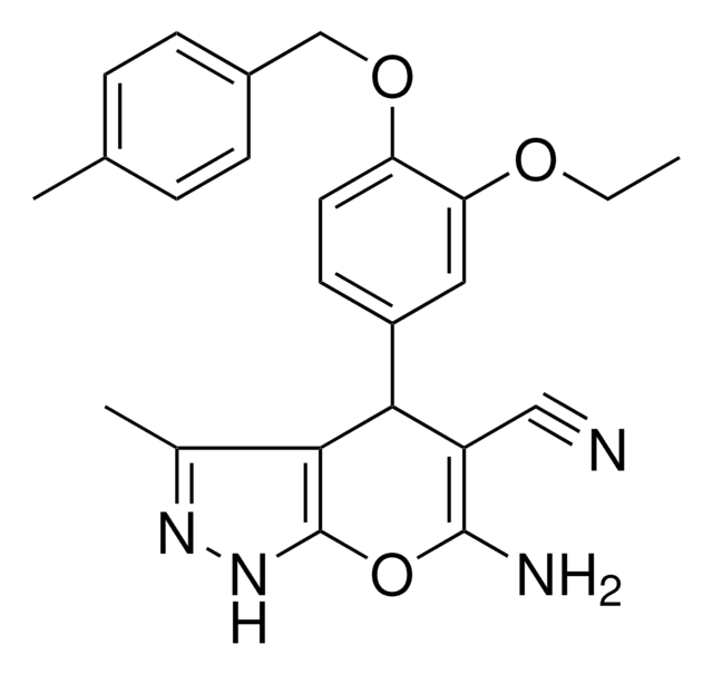 6-AMINO-4-{3-ETHOXY-4-[(4-METHYLBENZYL)OXY]PHENYL}-3-METHYL-1,4-DIHYDROPYRANO[2,3-C]PYRAZOLE-5-CARBONITRILE AldrichCPR