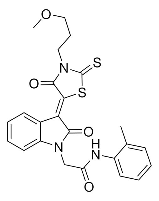 2-{(3Z)-3-[3-(3-METHOXYPROPYL)-4-OXO-2-THIOXO-1,3-THIAZOLIDIN-5-YLIDENE]-2-OXO-2,3-DIHYDRO-1H-INDOL-1-YL}-N-(2-METHYLPHENYL)ACETAMIDE AldrichCPR