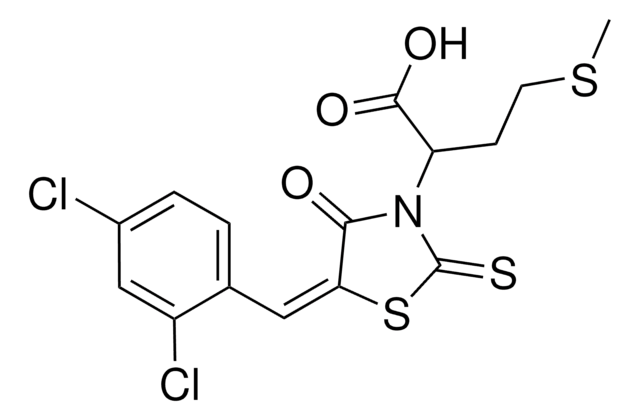 2-[(5E)-5-(2,4-DICHLOROBENZYLIDENE)-4-OXO-2-THIOXO-1,3-THIAZOLIDIN-3-YL]-4-(METHYLSULFANYL)BUTANOIC ACID AldrichCPR