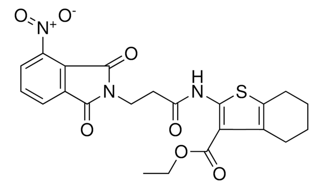 ETHYL 2-{[3-(4-NITRO-1,3-DIOXO-1,3-DIHYDRO-2H-ISOINDOL-2-YL)PROPANOYL]AMINO}-4,5,6,7-TETRAHYDRO-1-BENZOTHIOPHENE-3-CARBOXYLATE AldrichCPR