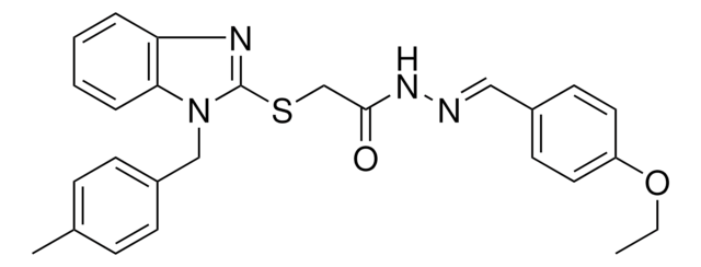 N'-[(E)-(4-ETHOXYPHENYL)METHYLIDENE]-2-{[1-(4-METHYLBENZYL)-1H-BENZIMIDAZOL-2-YL]SULFANYL}ACETOHYDRAZIDE AldrichCPR