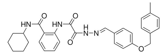 N-CYCLOHEXYL-2-{[((2E)-2-{4-[(4-METHYLBENZYL)OXY]BENZYLIDENE}HYDRAZINO)(OXO)ACETYL]AMINO}BENZAMIDE AldrichCPR