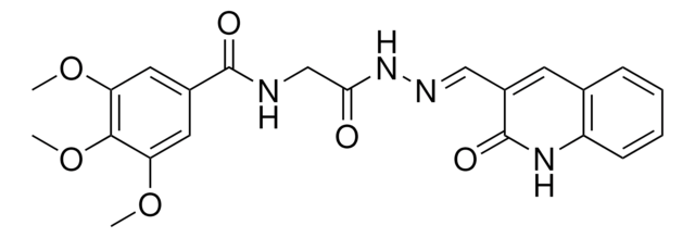 3,4,5-TRIMETHOXY-N-(2-OXO-2-{(2E)-2-[(2-OXO-1,2-DIHYDRO-3-QUINOLINYL)METHYLENE]HYDRAZINO}ETHYL)BENZAMIDE AldrichCPR