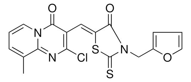 2-CHLORO-3-{(Z)-[3-(2-FURYLMETHYL)-4-OXO-2-THIOXO-1,3-THIAZOLIDIN-5-YLIDENE]METHYL}-9-METHYL-4H-PYRIDO[1,2-A]PYRIMIDIN-4-ONE AldrichCPR