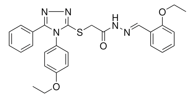 N'-[(E)-(2-ETHOXYPHENYL)METHYLIDENE]-2-{[4-(4-ETHOXYPHENYL)-5-PHENYL-4H-1,2,4-TRIAZOL-3-YL]SULFANYL}ACETOHYDRAZIDE AldrichCPR