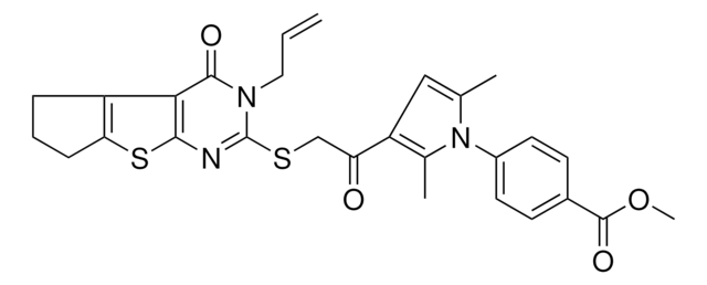 METHYL 4-(3-{[(3-ALLYL-4-OXO-3,5,6,7-TETRAHYDRO-4H-CYCLOPENTA[4,5]THIENO[2,3-D]PYRIMIDIN-2-YL)SULFANYL]ACETYL}-2,5-DIMETHYL-1H-PYRROL-1-YL)BENZOATE AldrichCPR