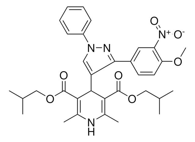 DIISOBUTYL 4-[3-(4-METHOXY-3-NITROPHENYL)-1-PHENYL-1H-PYRAZOL-4-YL]-2,6-DIMETHYL-1,4-DIHYDRO-3,5-PYRIDINEDICARBOXYLATE AldrichCPR