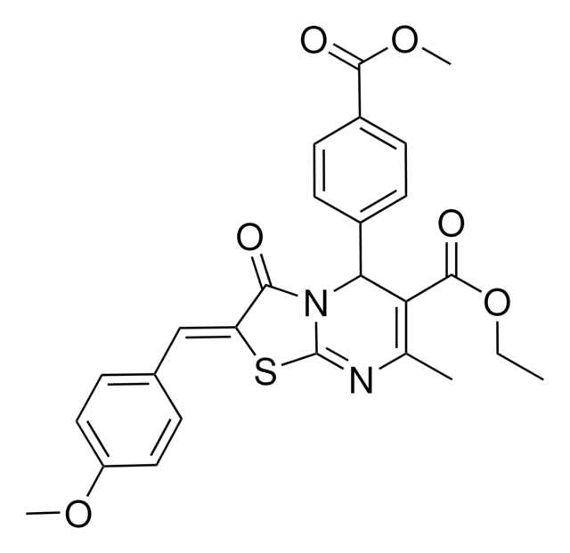 ETHYL (2Z)-2-(4-METHOXYBENZYLIDENE)-5-[4-(METHOXYCARBONYL)PHENYL]-7-METHYL-3-OXO-2,3-DIHYDRO-5H-[1,3]THIAZOLO[3,2-A]PYRIMIDINE-6-CARBOXYLATE AldrichCPR