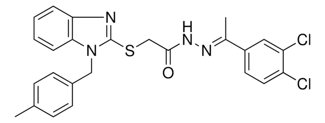 N'-[(E)-1-(3,4-DICHLOROPHENYL)ETHYLIDENE]-2-{[1-(4-METHYLBENZYL)-1H-BENZIMIDAZOL-2-YL]SULFANYL}ACETOHYDRAZIDE AldrichCPR