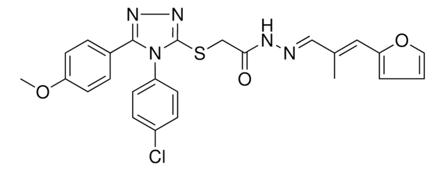 2-{[4-(4-CHLOROPHENYL)-5-(4-METHOXYPHENYL)-4H-1,2,4-TRIAZOL-3-YL]SULFANYL}-N'-[(E,2E)-3-(2-FURYL)-2-METHYL-2-PROPENYLIDENE]ACETOHYDRAZIDE AldrichCPR