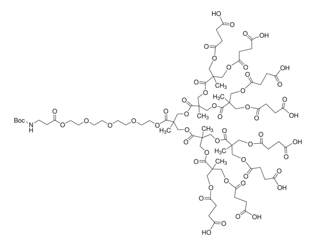 Polyester bis-MPA dendron no. Surface Groups 8, carboxyl, 1 NHBoc (core), generation 3