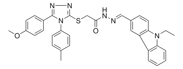 N'-[(E)-(9-ETHYL-9H-CARBAZOL-3-YL)METHYLIDENE]-2-{[5-(4-METHOXYPHENYL)-4-(4-METHYLPHENYL)-4H-1,2,4-TRIAZOL-3-YL]SULFANYL}ACETOHYDRAZIDE AldrichCPR