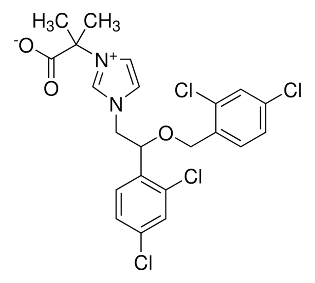 2-[1-[(2RS)-2-(2,4-Dichlorophenyl)-2-[[(2,4-dichlorophenyl)methyl]oxy]ethyl]-1H-imidazol-3-ium-3-yl]-2-methylpropanoate certified reference material, TraceCERT&#174;, Manufactured by: Sigma-Aldrich Production GmbH, Switzerland