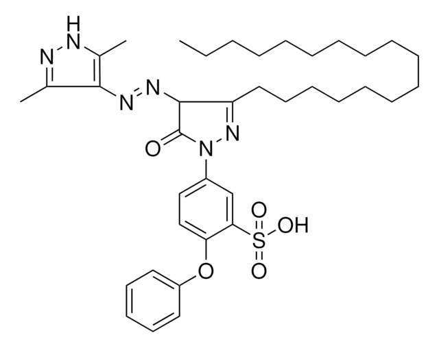 5-{4-[(E)-(3,5-DIMETHYL-1H-PYRAZOL-4-YL)DIAZENYL]-3-HEPTADECYL-5-OXO-4,5-DIHYDRO-1H-PYRAZOL-1-YL}-2-PHENOXYBENZENESULFONIC ACID AldrichCPR