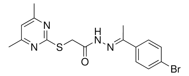 2(4,6-DI-ME-PYRIMIDIN-2-YLSULFANYL)ACETIC ACID (1-(4-BR-PH)-ETHYLIDENE)HYDRAZIDE AldrichCPR