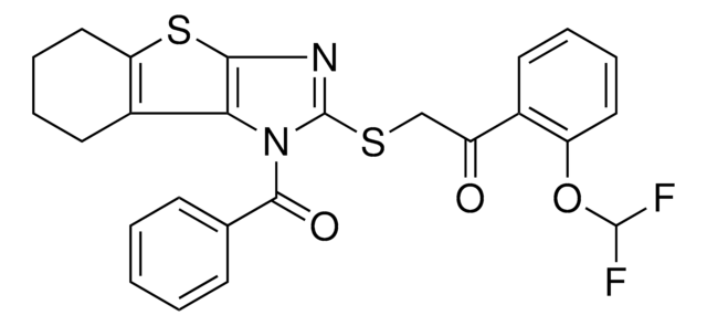 2-[(1-BENZOYL-5,6,7,8-TETRAHYDRO-1H-[1]BENZOTHIENO[2,3-D]IMIDAZOL-2-YL)SULFANYL]-1-[2-(DIFLUOROMETHOXY)PHENYL]ETHANONE AldrichCPR