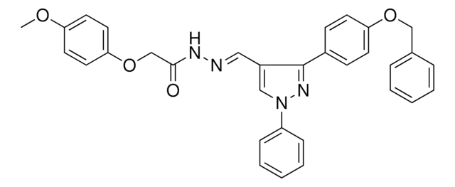 N'-((E)-{3-[4-(BENZYLOXY)PHENYL]-1-PHENYL-1H-PYRAZOL-4-YL}METHYLIDENE)-2-(4-METHOXYPHENOXY)ACETOHYDRAZIDE AldrichCPR