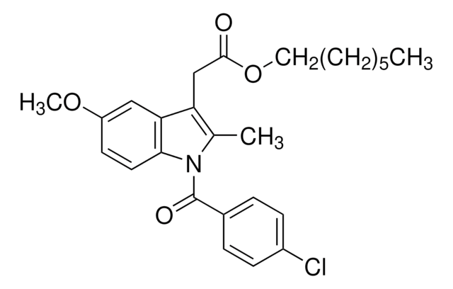 Indomethacin heptyl ester methyl acetate solution, &#8805;98% (HPLC)