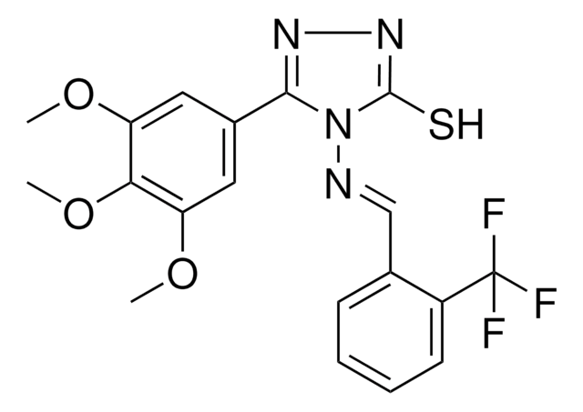 4-({(E)-[2-(TRIFLUOROMETHYL)PHENYL]METHYLIDENE}AMINO)-5-(3,4,5-TRIMETHOXYPHENYL)-4H-1,2,4-TRIAZOLE-3-THIOL AldrichCPR