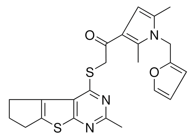 1-[1-(2-FURYLMETHYL)-2,5-DIMETHYL-1H-PYRROL-3-YL]-2-[(2-METHYL-6,7-DIHYDRO-5H-CYCLOPENTA[4,5]THIENO[2,3-D]PYRIMIDIN-4-YL)SULFANYL]ETHANONE AldrichCPR