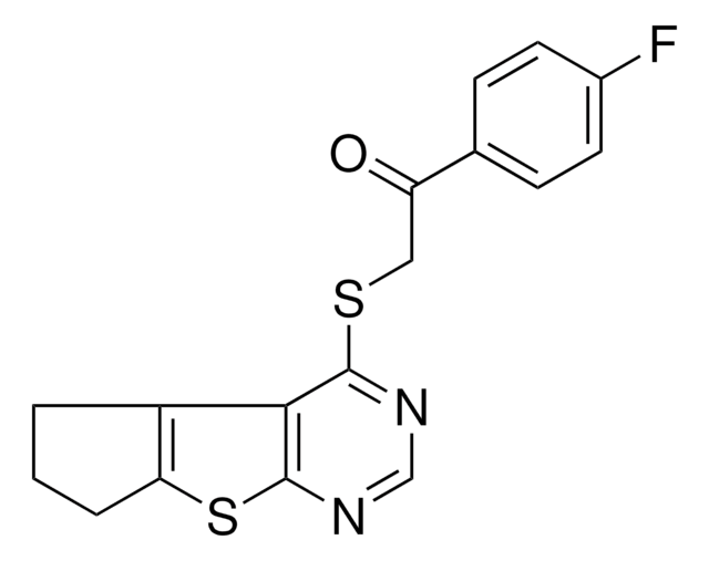 2-(6,7-DIHYDRO-5H-CYCLOPENTA[4,5]THIENO[2,3-D]PYRIMIDIN-4-YLSULFANYL)-1-(4-FLUOROPHENYL)ETHANONE AldrichCPR