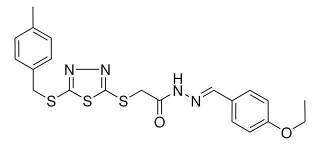 N'-[(E)-(4-ETHOXYPHENYL)METHYLIDENE]-2-({5-[(4-METHYLBENZYL)SULFANYL]-1,3,4-THIADIAZOL-2-YL}SULFANYL)ACETOHYDRAZIDE AldrichCPR