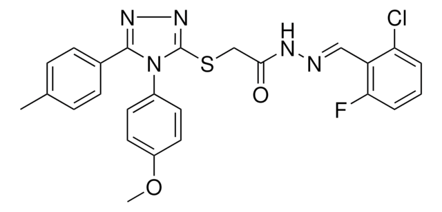 N'-[(E)-(2-CHLORO-6-FLUOROPHENYL)METHYLIDENE]-2-{[4-(4-METHOXYPHENYL)-5-(4-METHYLPHENYL)-4H-1,2,4-TRIAZOL-3-YL]SULFANYL}ACETOHYDRAZIDE AldrichCPR